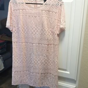Forever 21 light pink/blush lace dress NWT